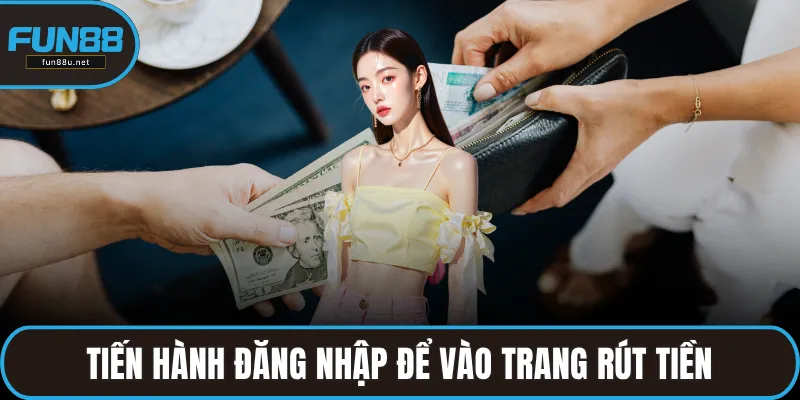 Tiến hành đăng nhập để vào trang rút tiền nhanh chóng